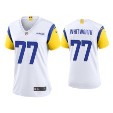 Women's Los Angeles Rams #77 Andrew Whitworth White Alternate Game Jersey