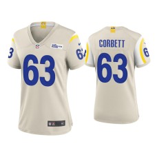 Women's Los Angeles Rams #63 Austin Corbett Bone Game Jersey