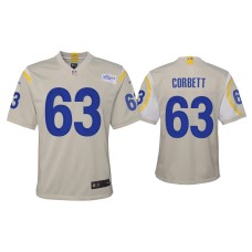 Youth Los Angeles Rams #63 Austin Corbett Bone Game Jersey