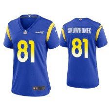 Women's Los Angeles Rams #81 Ben Skowronek Royal Game Jersey