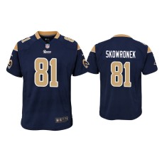 Youth Los Angeles Rams #81 Ben Skowronek Navy Game Jersey