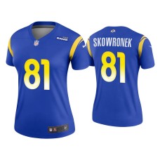 Women's Los Angeles Rams #81 Ben Skowronek Royal Legend Jersey