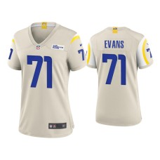 Women's Los Angeles Rams #71 Bobby Evans Bone Game Jersey