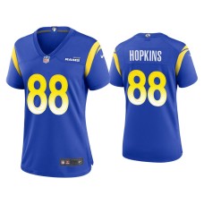 Women's Los Angeles Rams #88 Brycen Hopkins Royal Game Jersey