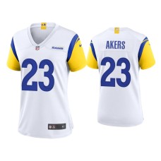 Women's Los Angeles Rams #23 Cam Akers White Alternate Game Jersey