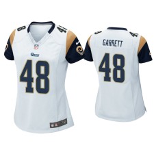 Women's Los Angeles Rams #48 Chris Garrett White Game Jersey