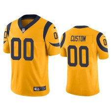 Men's Los Angeles Rams #00 Nike Custom Gold Color Rush Limited Jersey