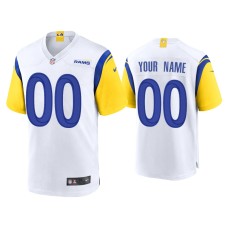 Men's Los Angeles Rams #00 Custom White Alternate Game Jersey