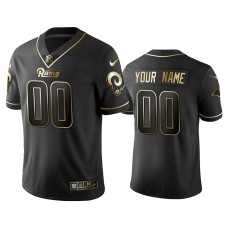 Men's Los Angeles Rams #00 2019 Golden Edition Vapor Untouchable Limited Custom Black Jersey's