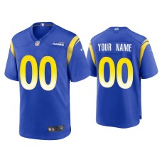 Men's Los Angeles Rams #00 Custom Royal Game Jersey