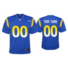 Youth Los Angeles Rams #00 Custom Royal Game Jersey