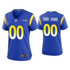 Women's Los Angeles Rams #00 Custom Royal Game Jersey