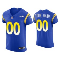 Men's Los Angeles Rams #00 Custom Royal Vapor Elite Jersey