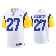 Men's Los Angeles Rams #27 Darrell Henderson White Alternate Game Jersey