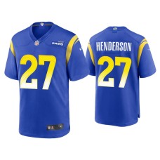 Men's Los Angeles Rams #27 Darrell Henderson Royal Game Jersey