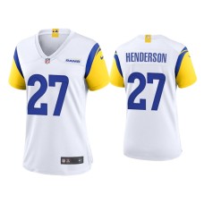 Women's Los Angeles Rams #27 Darrell Henderson White Alternate Game Jersey