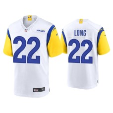 Men's Los Angeles Rams #22 David Long White Alternate Game Jersey