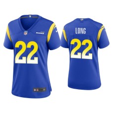 Women's Los Angeles Rams #22 David Long Royal Game Jersey