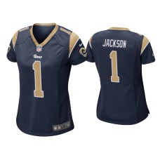 Women's Los Angeles Rams #1 DeSean Jackson Navy Game Jersey