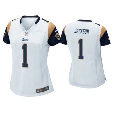 Women's Los Angeles Rams #1 DeSean Jackson White Game Jersey