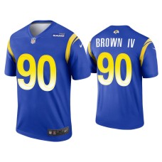 Men's Los Angeles Rams #90 Earnest Brown IV Royal Legend Jersey