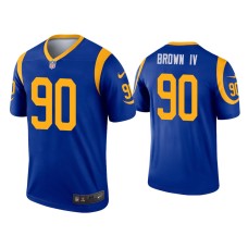 Men's Los Angeles Rams #90 Earnest Brown IV Royal Legend Jersey