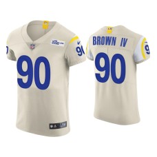 Men's Los Angeles Rams #90 Earnest Brown IV Cream Vapor Elite Jersey