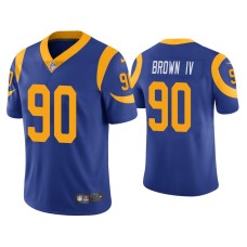 Men's Los Angeles Rams #90 Vapor Limited Earnest Brown IV Royal Jersey