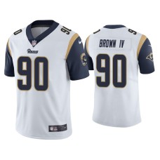 Men's Los Angeles Rams #90 Vapor Limited Earnest Brown IV White Jersey