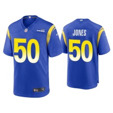 Men's Los Angeles Rams #50 Ernest Jones Royal Game Jersey