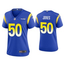 Women's Los Angeles Rams #50 Ernest Jones Royal Game Jersey