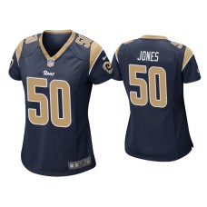 Women's Los Angeles Rams #50 Ernest Jones Navy Game Jersey