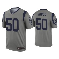 Men's Los Angeles Rams #50 Ernest Jones Gray Inverted Legend Jersey