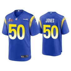 Men's Los Angeles Rams #50 Ernest Jones Super Bowl LVI Royal Game Jersey