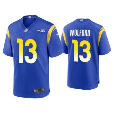 Men's Los Angeles Rams #13 John Wolford Royal Game Jersey