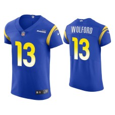 Men's Los Angeles Rams #13 John Wolford Royal Vapor Elite Jersey