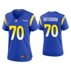 Women's Los Angeles Rams #70 Joseph Noteboom Royal Game Jersey