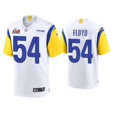 Men's Los Angeles Rams #54 Leonard Floyd Super Bowl LVI White Game Jersey