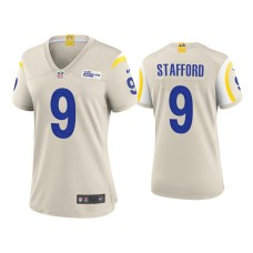 Women's Los Angeles Rams #9 Matthew Stafford Bone Game Jersey