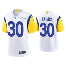 Men's Los Angeles Rams #30 Raymond Calais White Alternate Game Jersey