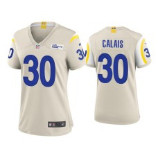 Women's Los Angeles Rams #30 Raymond Calais Bone Game Jersey