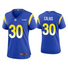 Women's Los Angeles Rams #30 Raymond Calais Royal Game Jersey