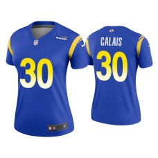 Women's Los Angeles Rams #30 Raymond Calais Royal Legend Jersey