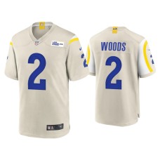 Men's Los Angeles Rams #2 Robert Woods Bone Game Jersey