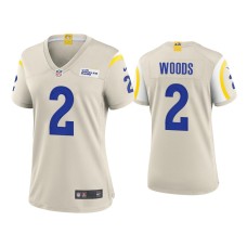 Women's Los Angeles Rams #2 Robert Woods Bone Game Jersey