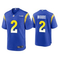 Men's Los Angeles Rams #2 Robert Woods Royal Game Jersey