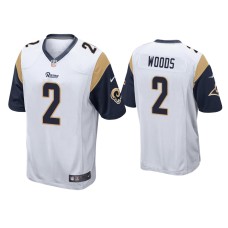 Men's Los Angeles Rams #2 Robert Woods White Game Jersey