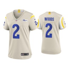 Women's Los Angeles Rams #2 Robert Woods Bone Game Jersey