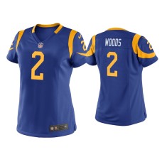 Women's Los Angeles Rams #2 Robert Woods Royal Game Jersey