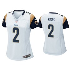 Women's Los Angeles Rams #2 Robert Woods White Game Jersey